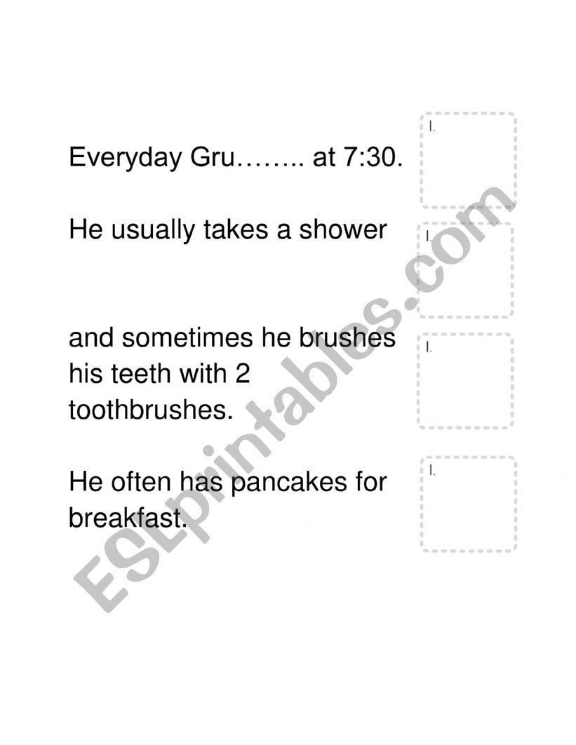 Gru�s routine worksheet