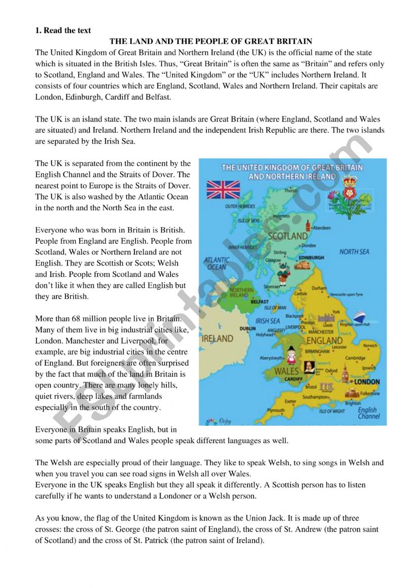 Great Britain worksheet