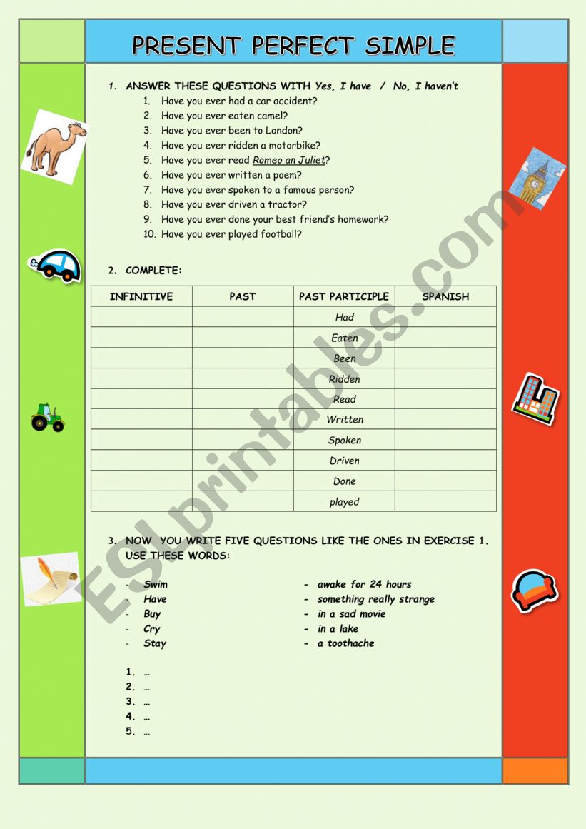 Introducing Present Perfect Simple