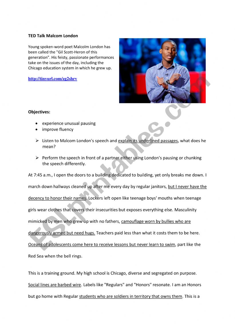 TED Talk: Malcom London - 