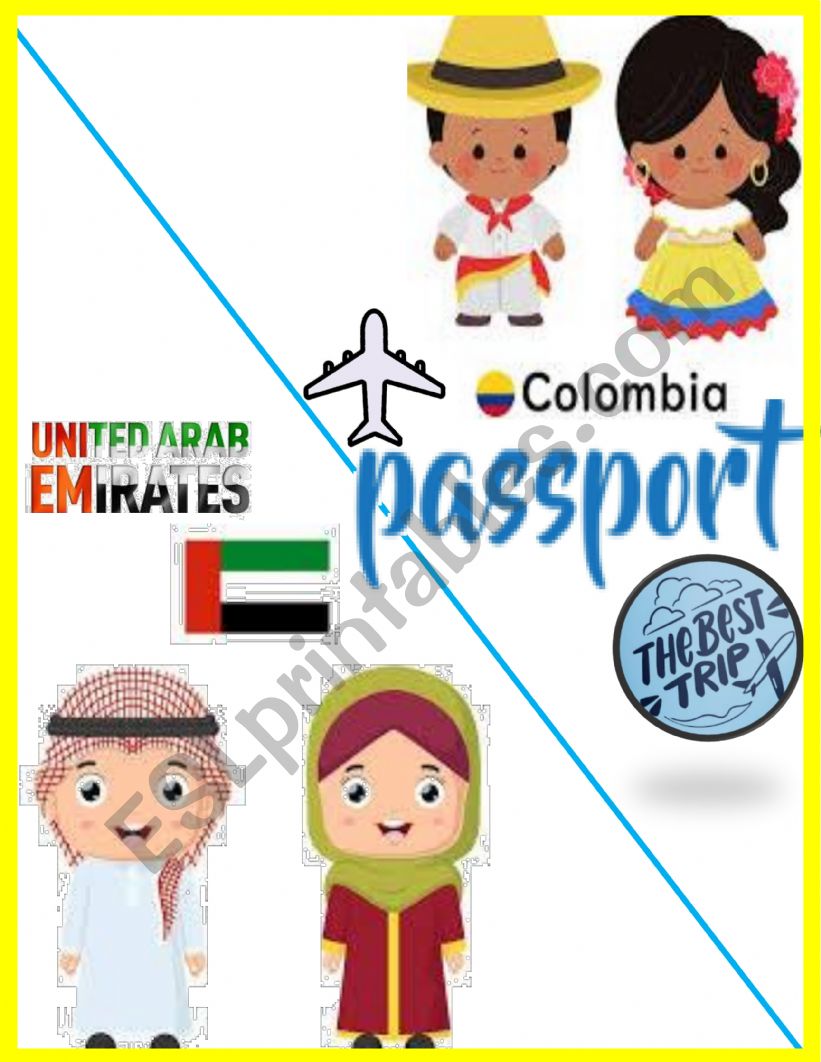 COMPARATIVE VOCABULARY PASSPORT COLOMBIA VS UNITED ARAB EMIRATES