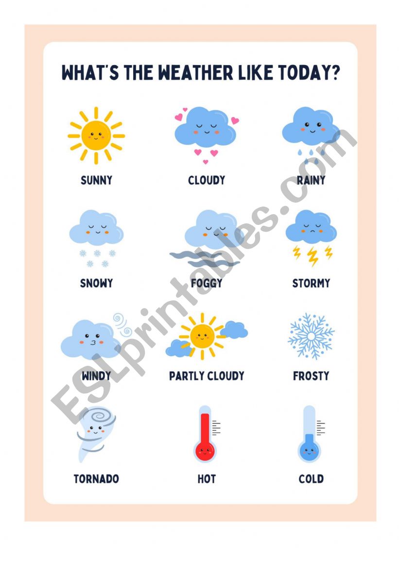 WEATHER worksheet