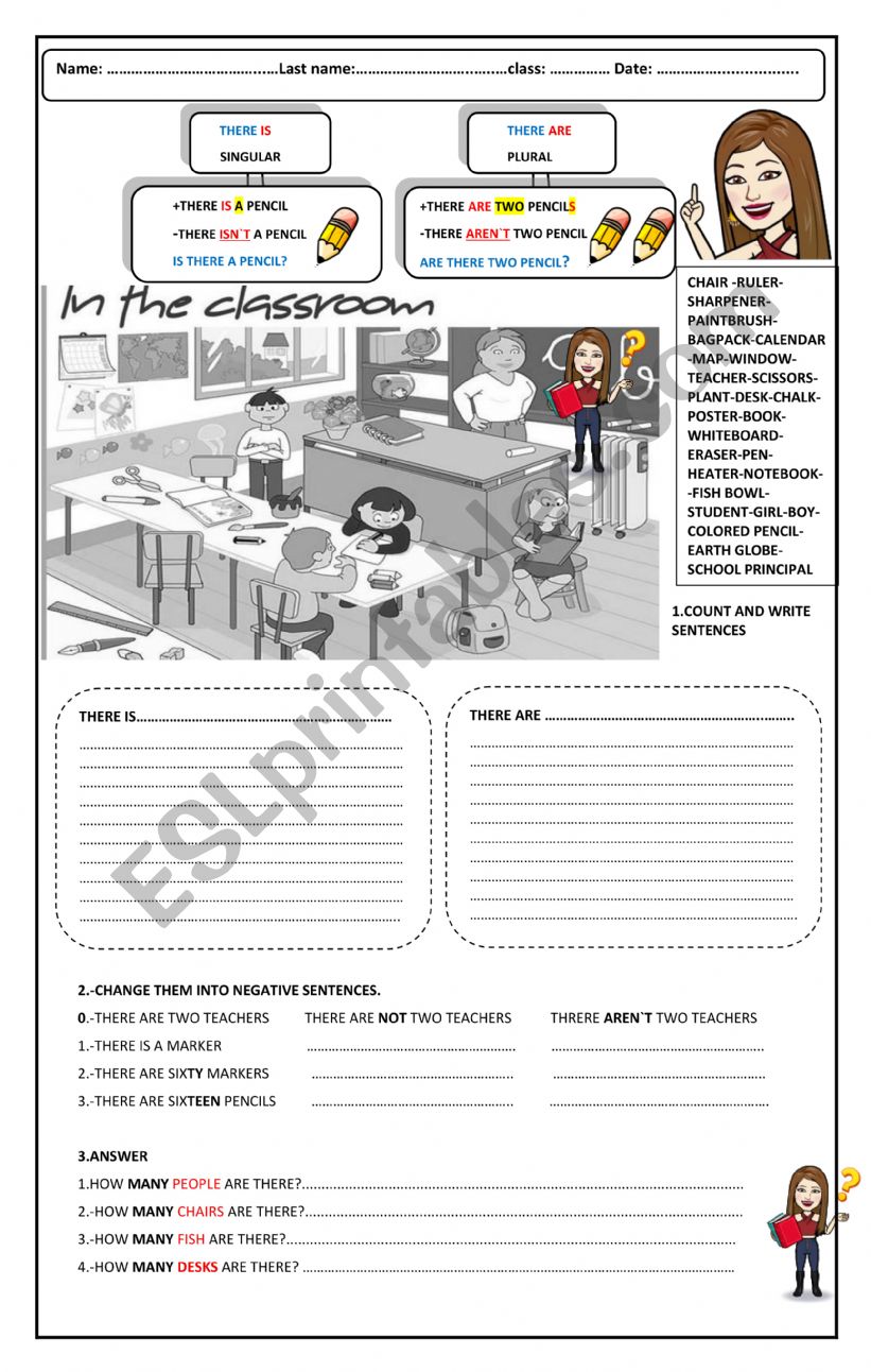 THERE IS-ARE(IN THE CLASSROOM?