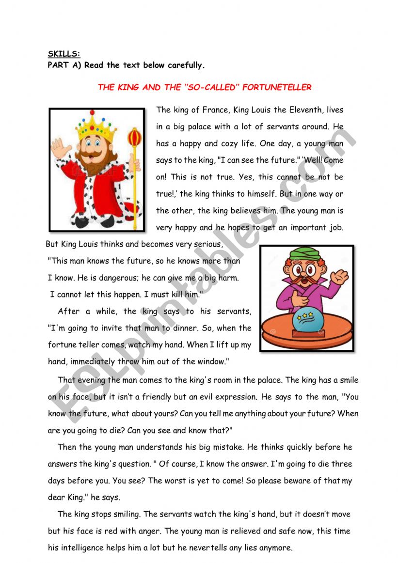 SHORT STORY worksheet
