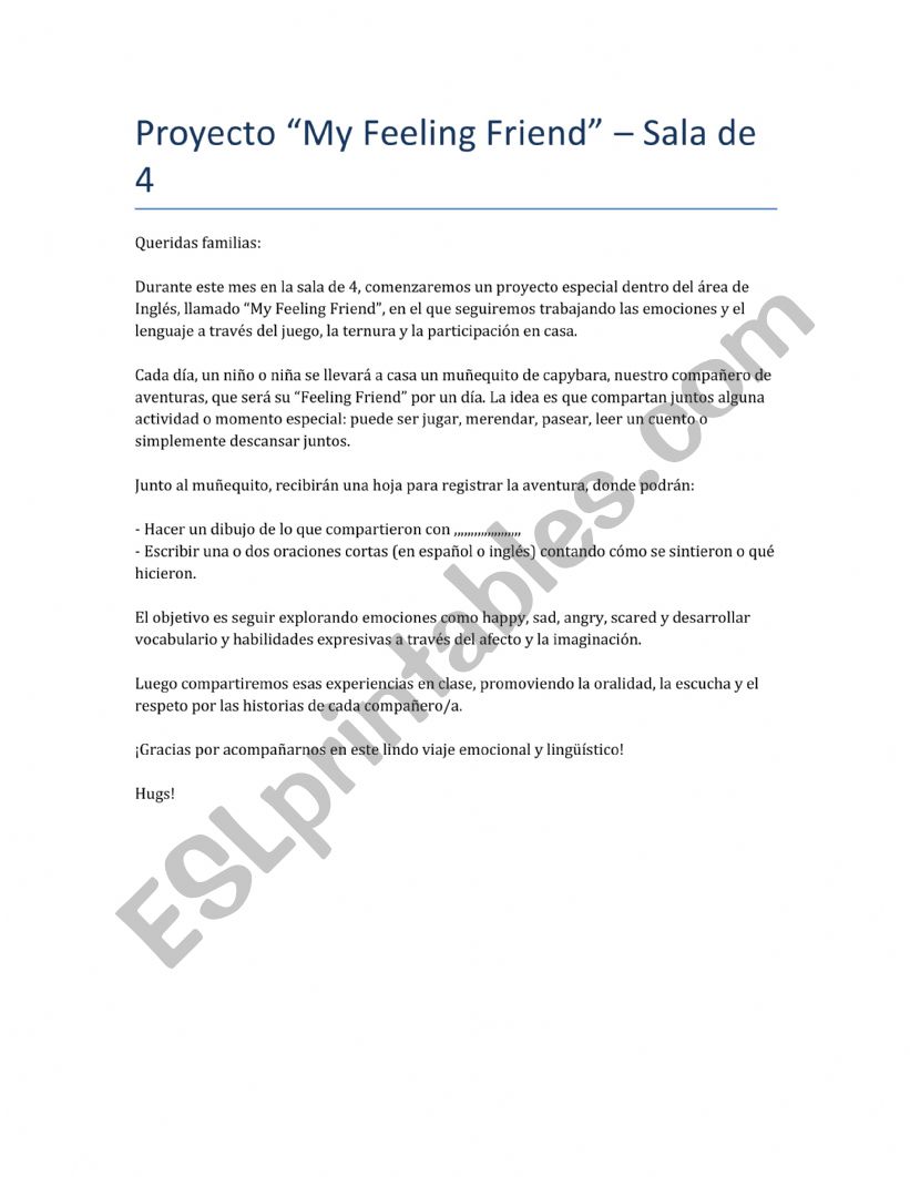 projects worksheet