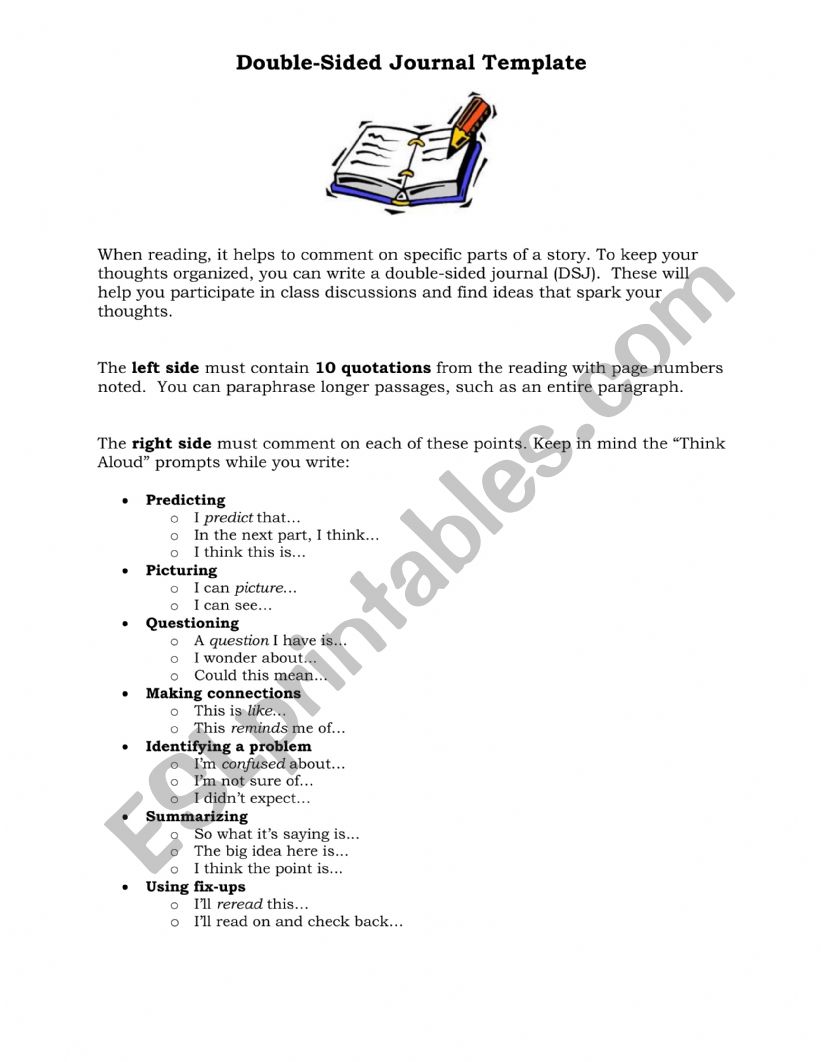 double journal entry worksheet
