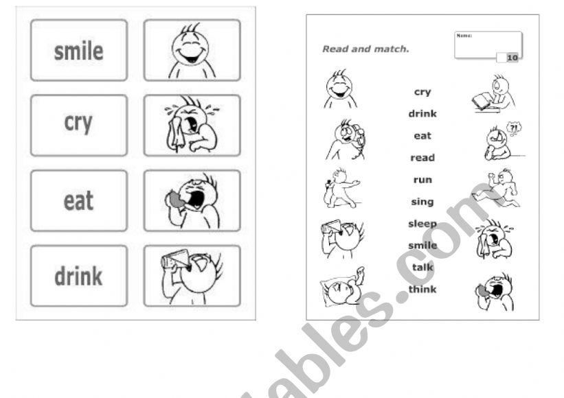 Basic verbs worksheet