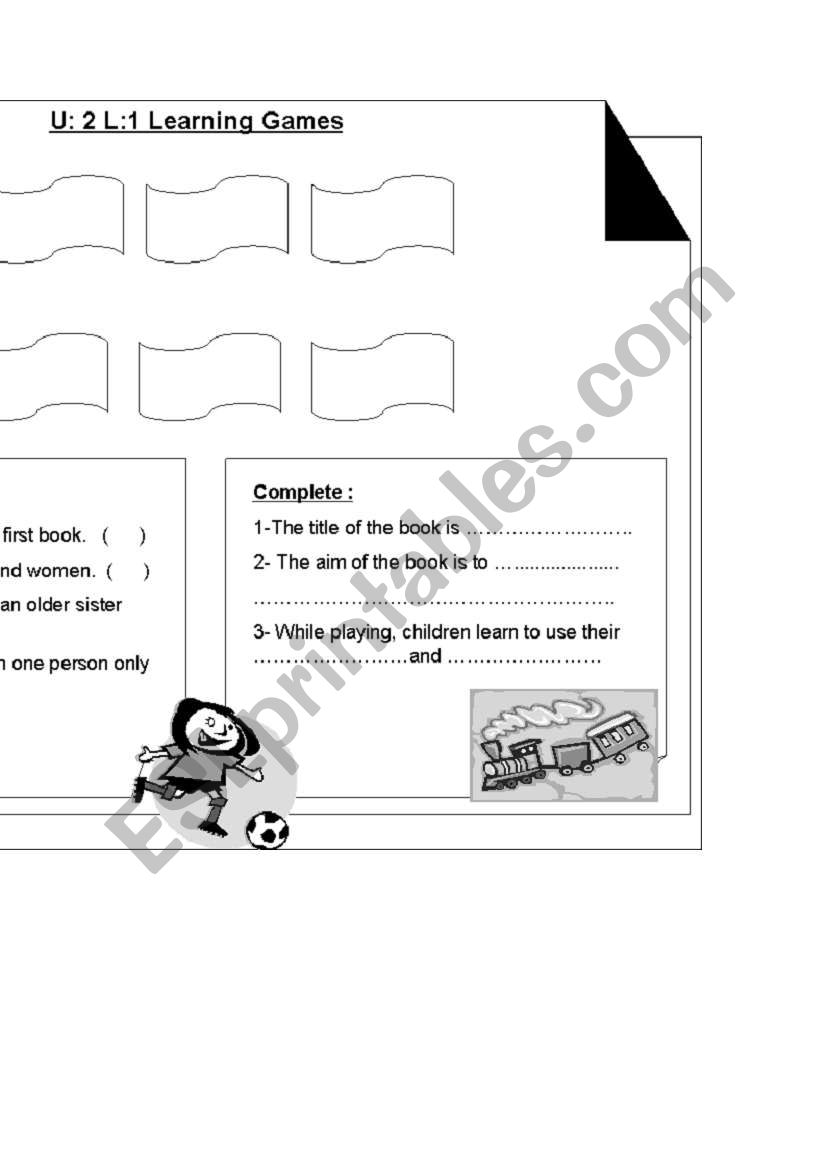 learning games worksheet