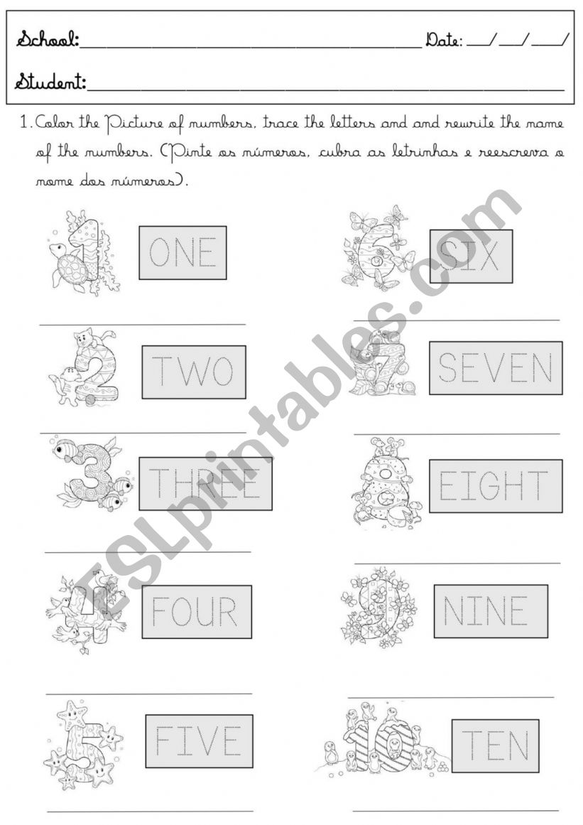 Nimbers - Revision 1-3 worksheet