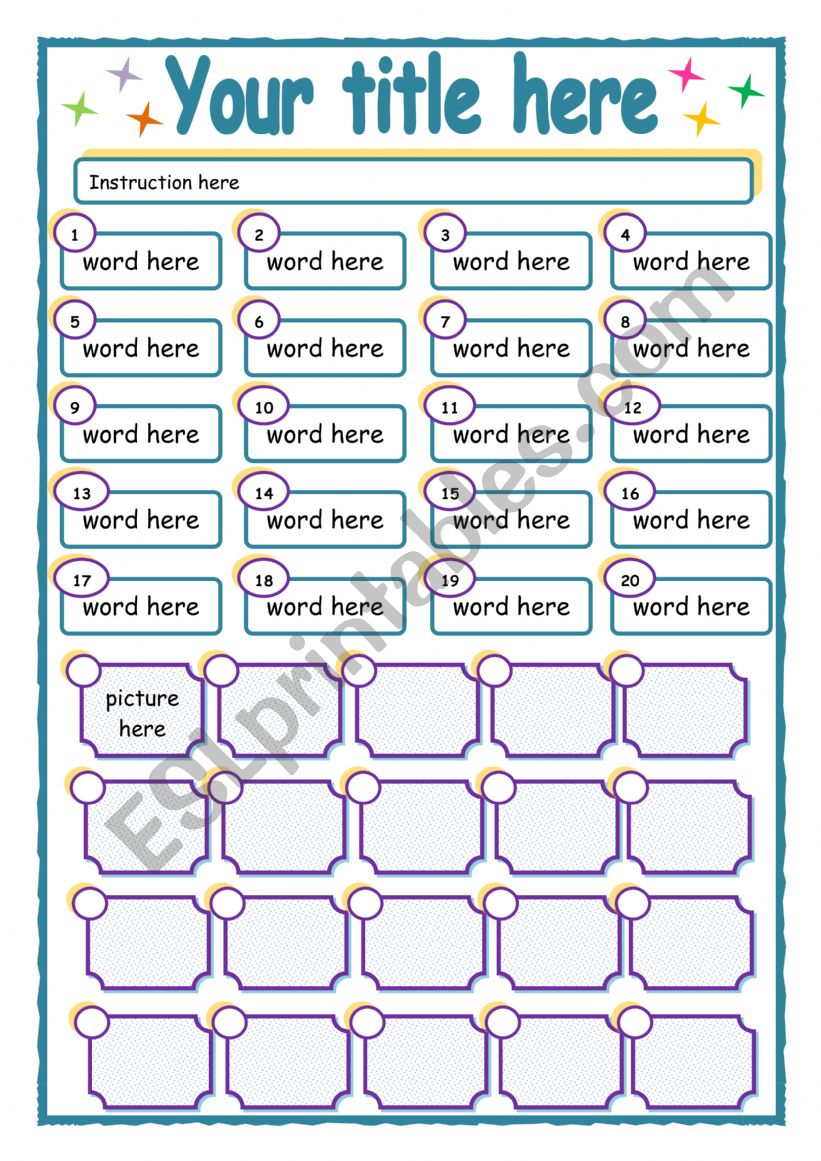 Your Title here worksheet