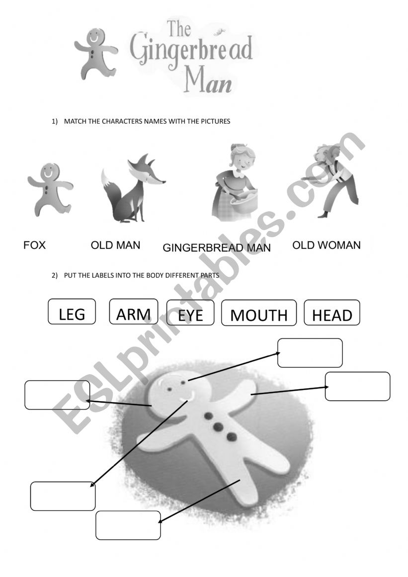 The Gingerbread Man worksheet