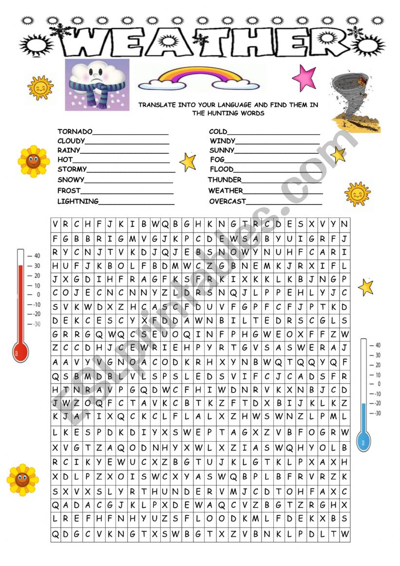 weather worksheet