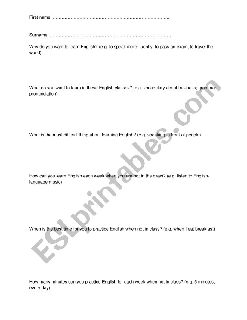 Goal Setting In English - How to set an objectve 