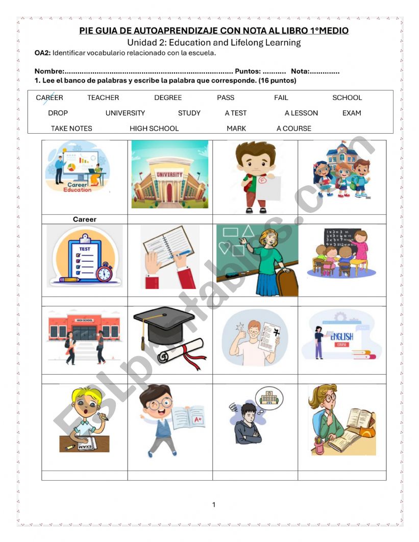 Vocabulary Education and Lifelong Learning Programa PIE
