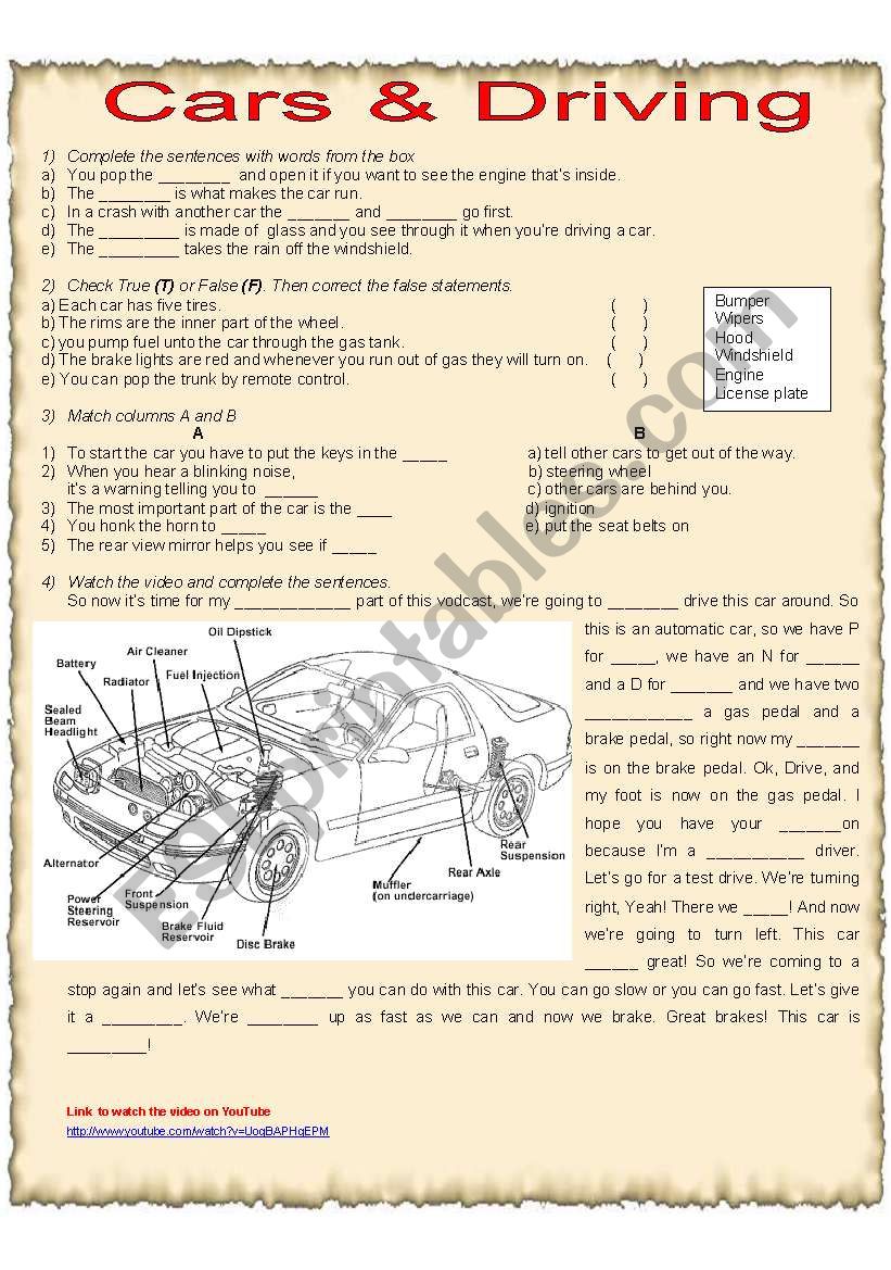 Cars & Driving -  Keywords related to cars