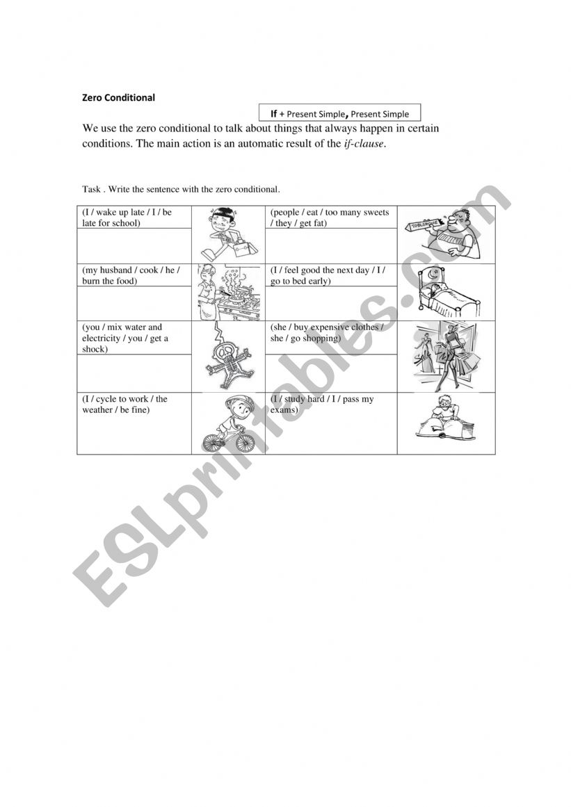 zero conditional worksheet zero conditional worksheet