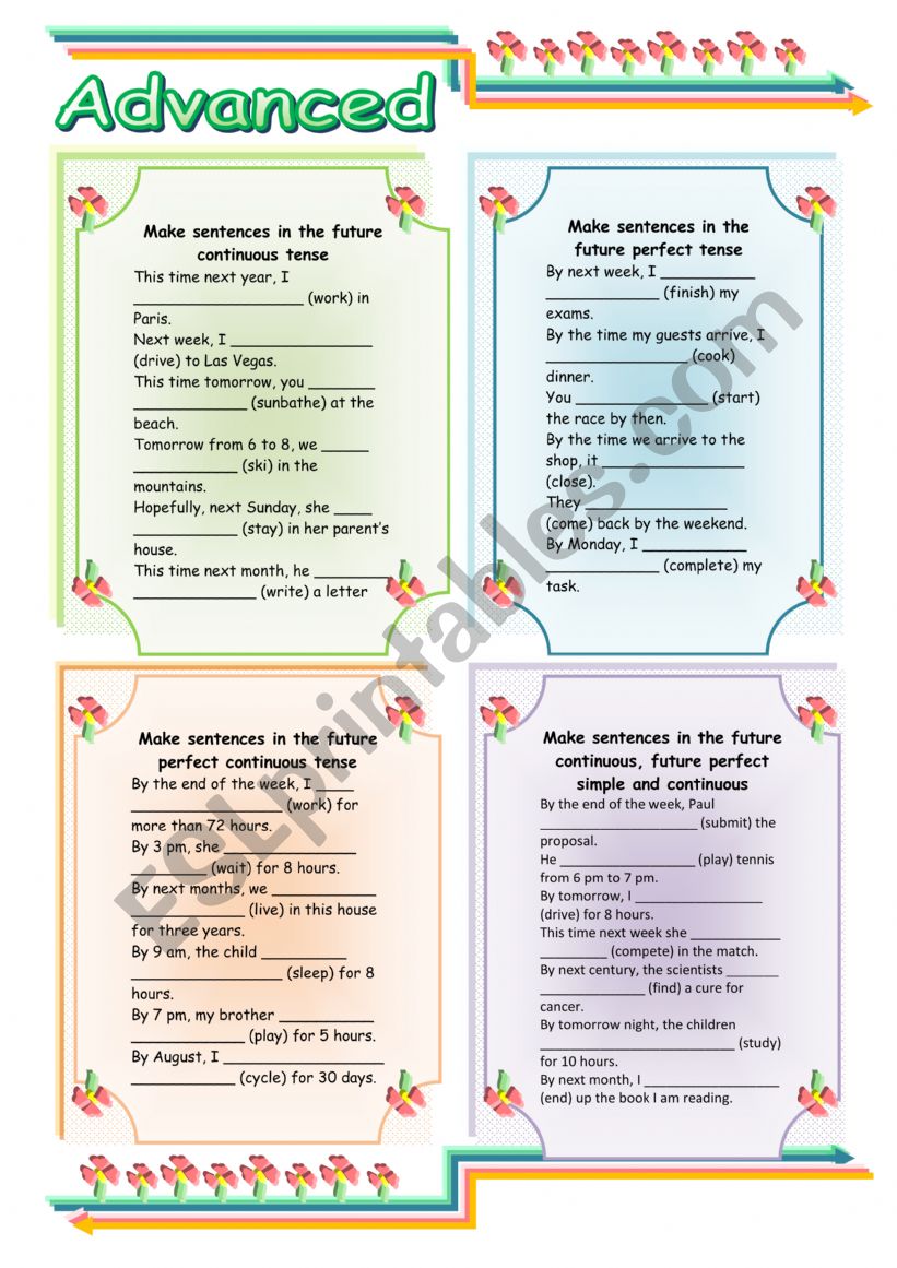 Advanced futures worksheet