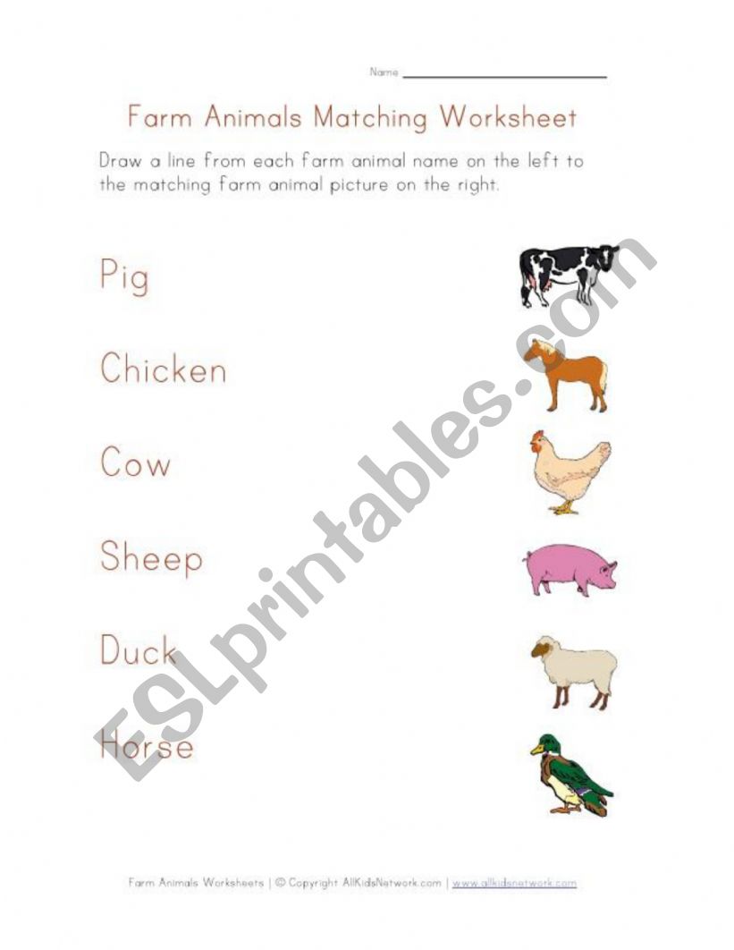 Farm Animals  worksheet