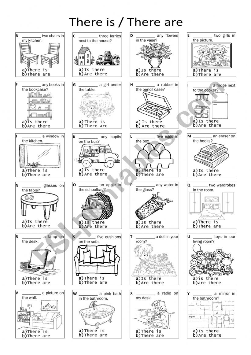 THERE IS - THERE ARE worksheet
