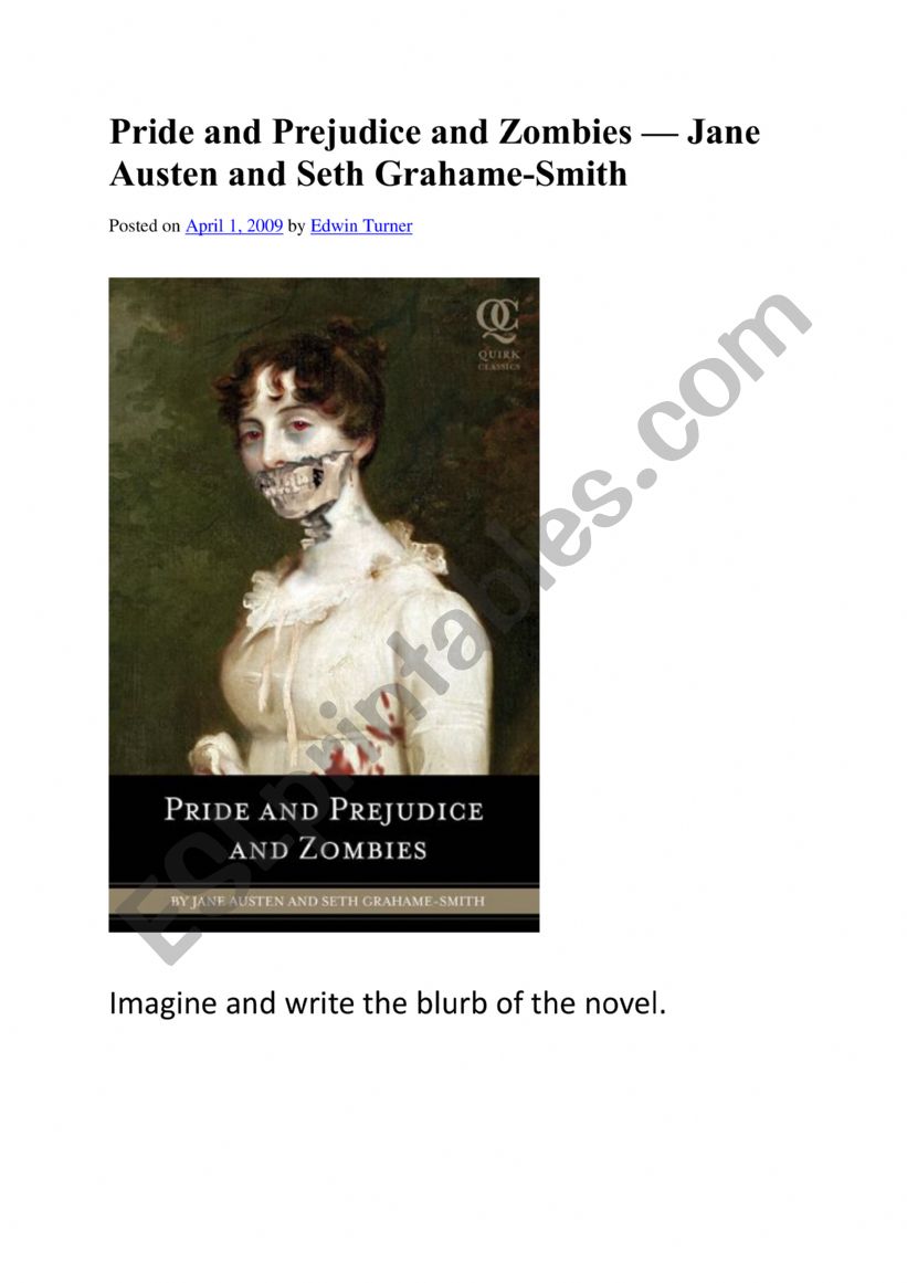 Pride and Prejudice and zombies 