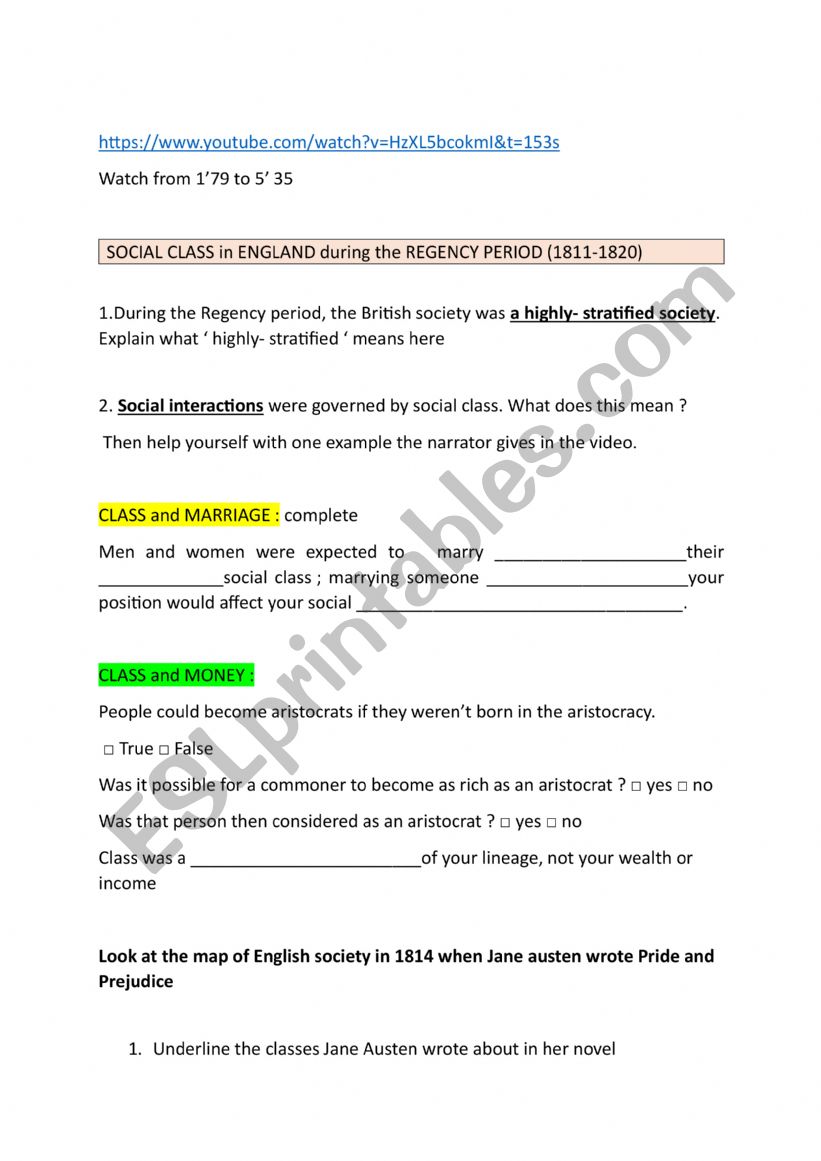 Social classes in Jane AustenÃ¯Â¿Â½s novels 