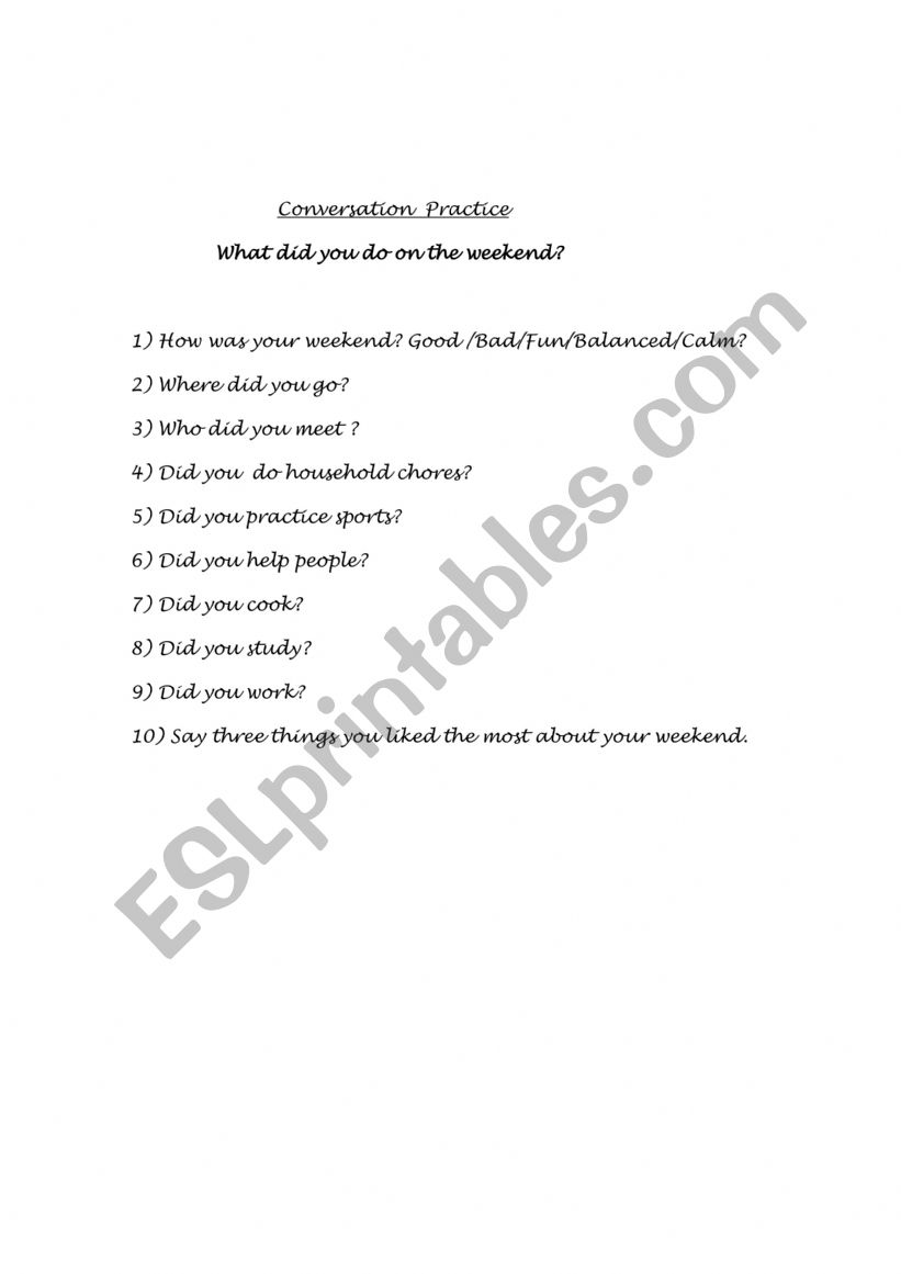 Simple Present Perfect worksheet