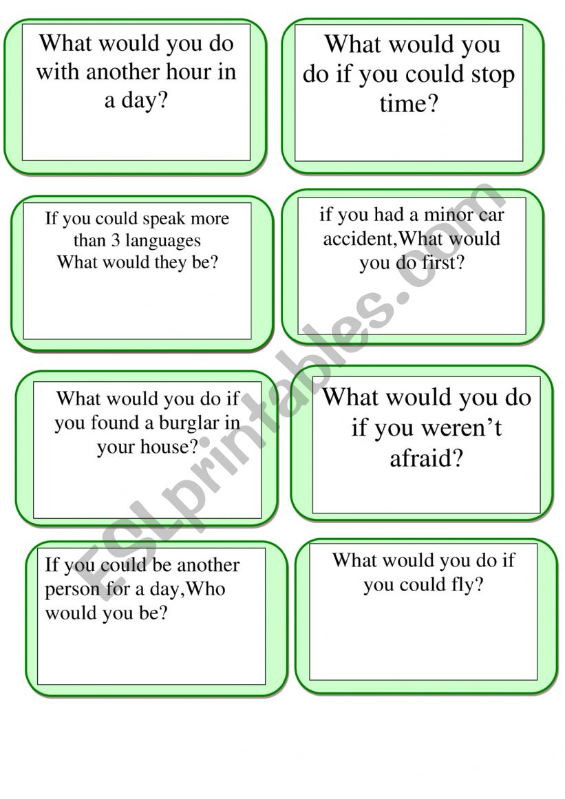 What would you do? worksheet