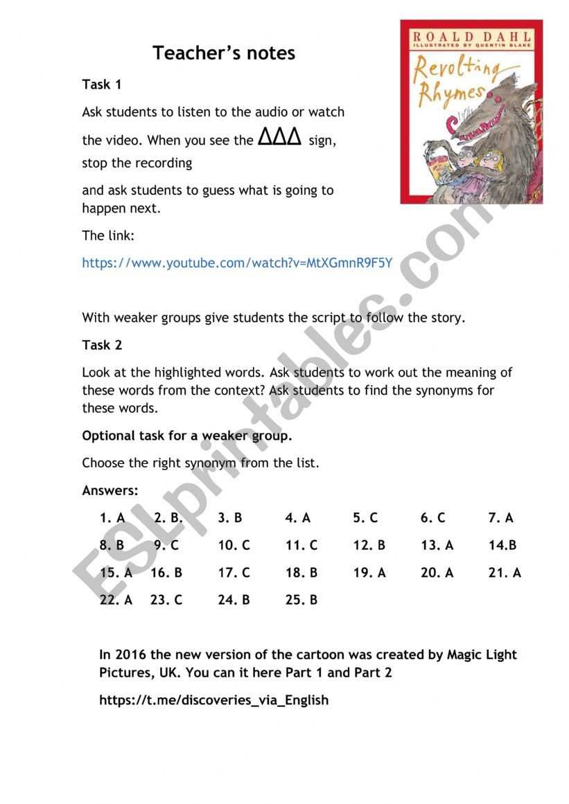 Cinderella  worksheet