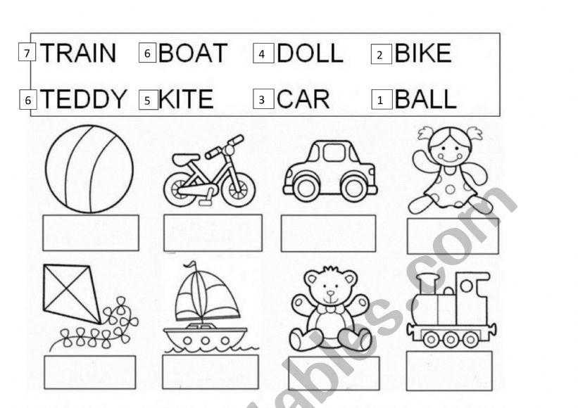 toys worksheet