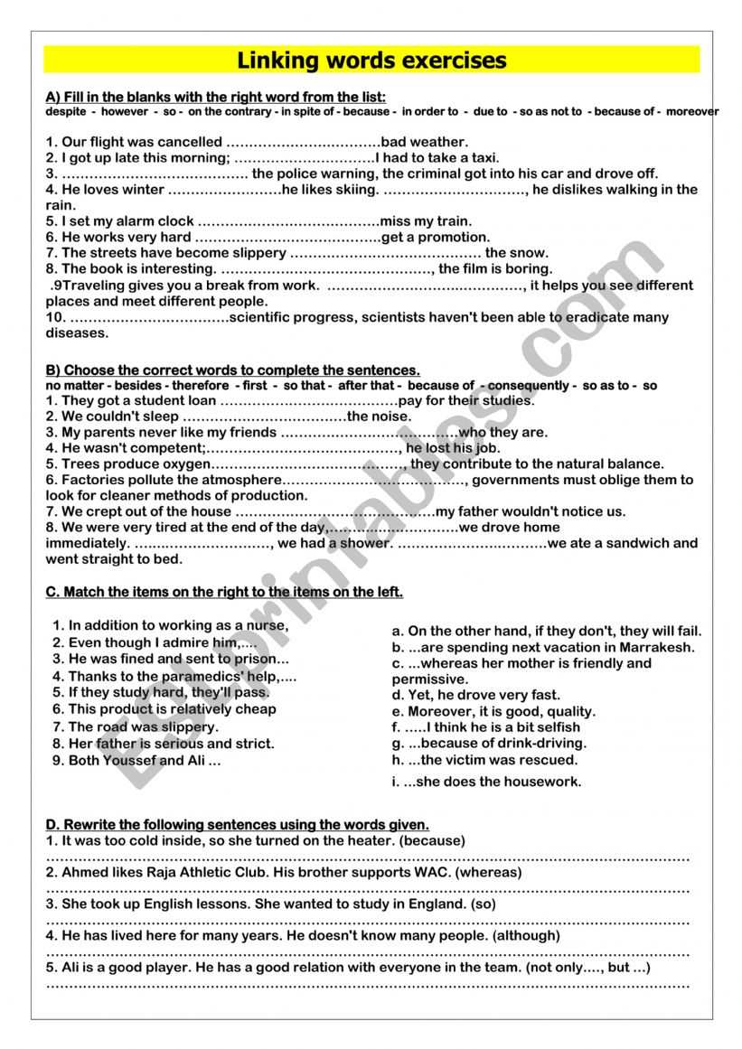 GRAMMAR worksheet