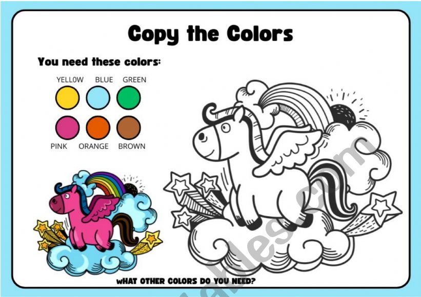 COPY THE COLORS worksheet