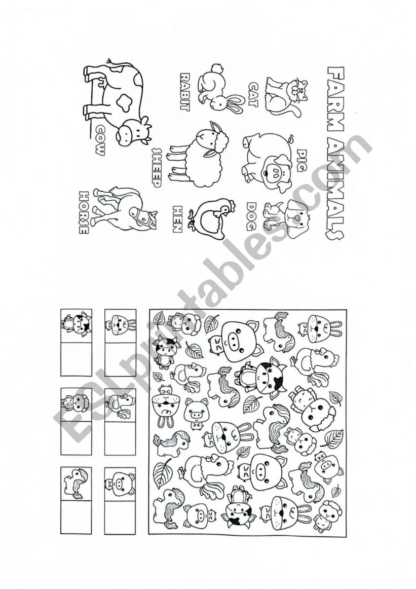 Animals Farm Practice worksheet