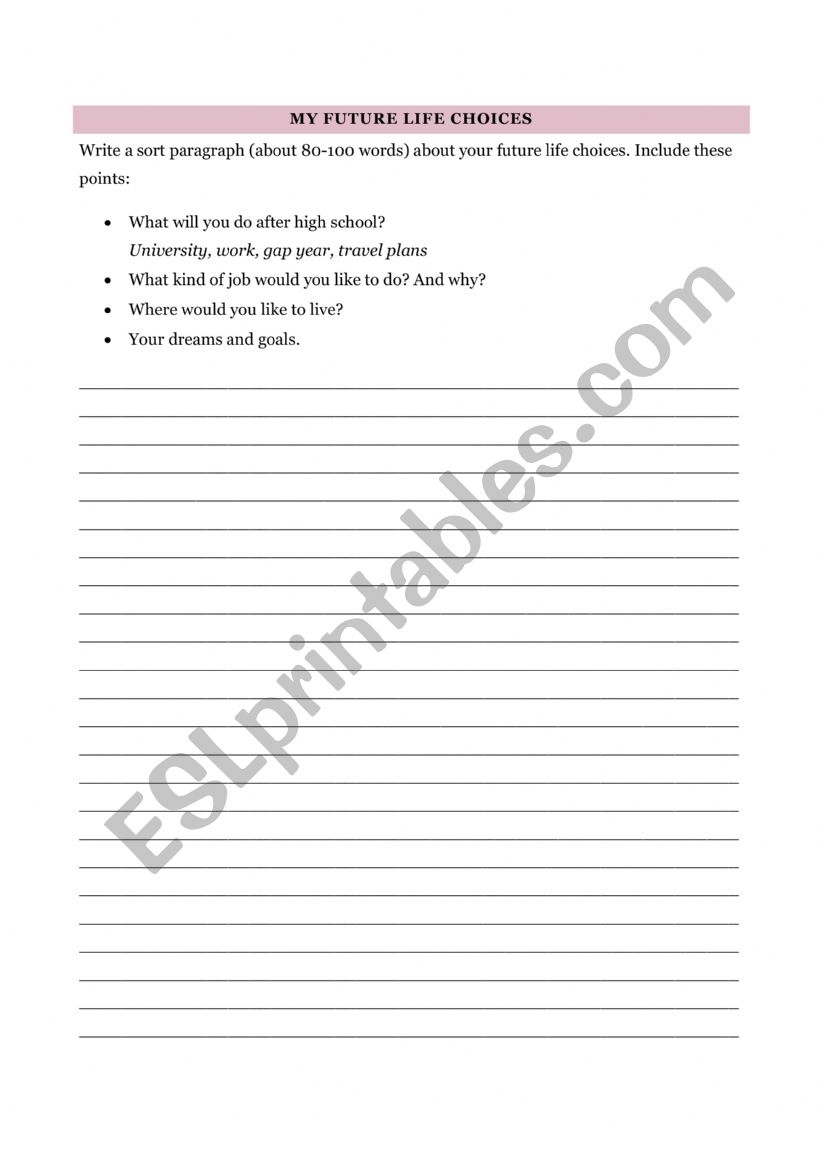 Writing task 