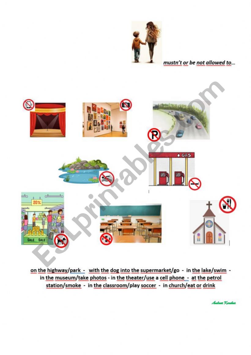 mustn�t or be not allowed to