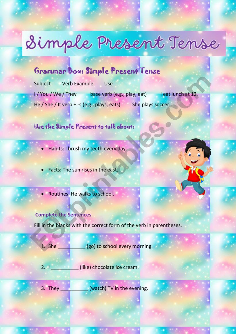 Simple Present Tense worksheet
