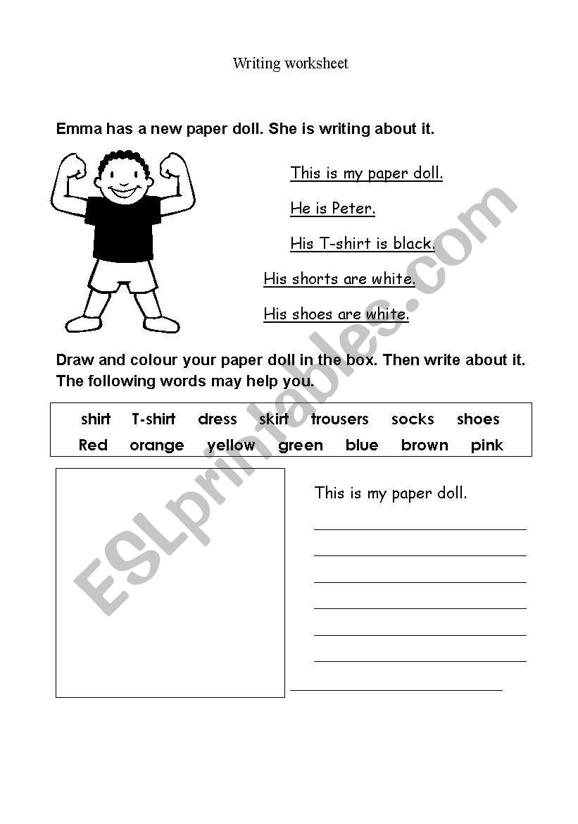 clothing worksheet worksheet