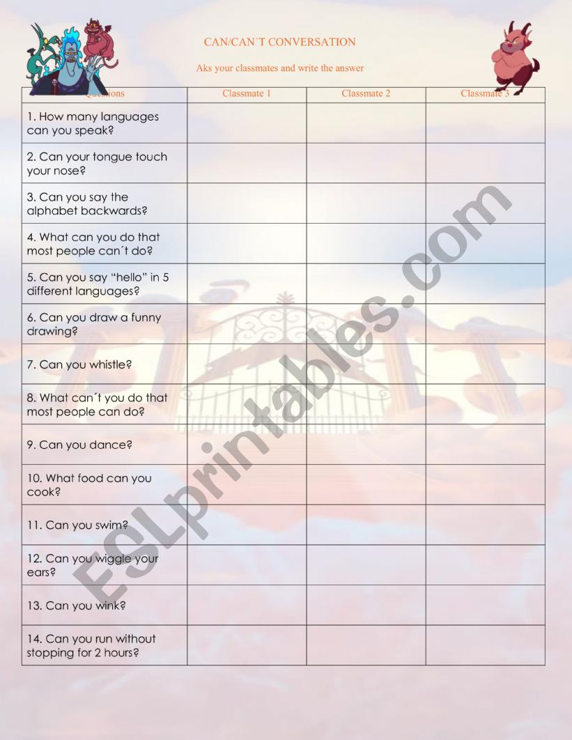 can / cant conversation worksheet