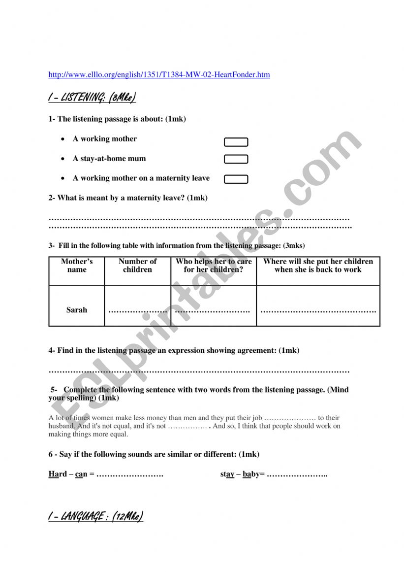 test 2 for second year secondary education