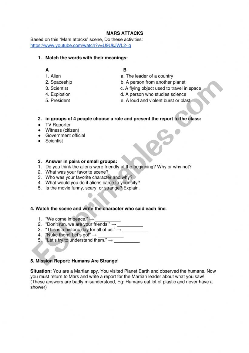 July 4th worksheet