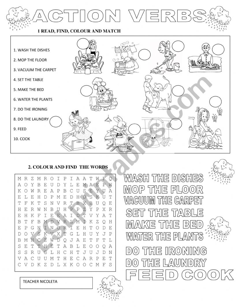 CHORES worksheet