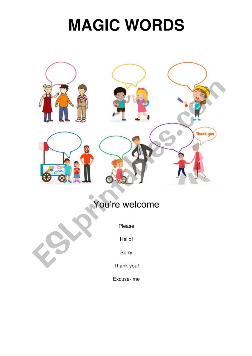 MAGIC WORDS worksheet