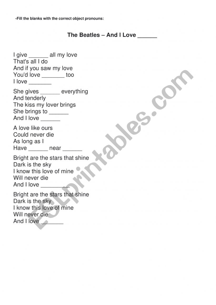 And I love her worksheet