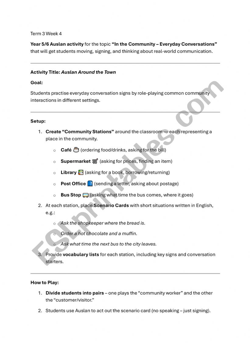 Conversation practice for Auslan Sign Language