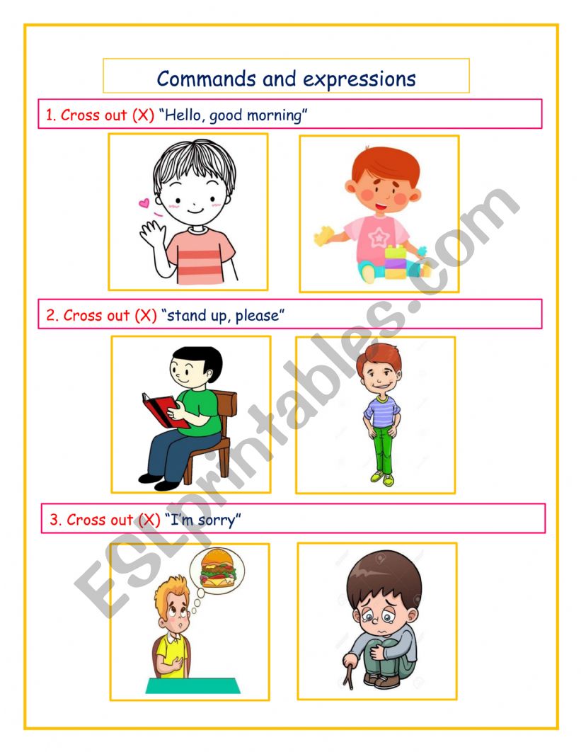 Commands and Expressions worksheet