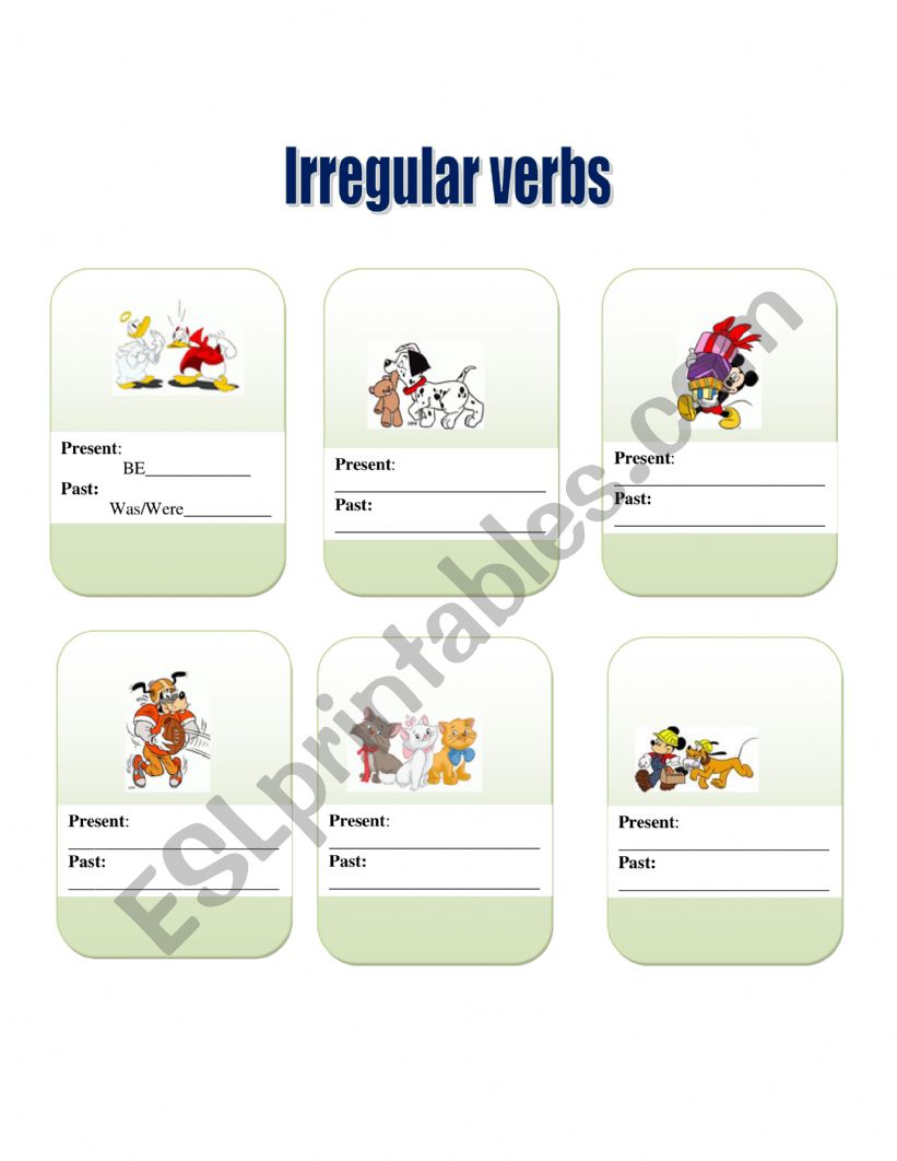 Irregular verbs to practice  worksheet