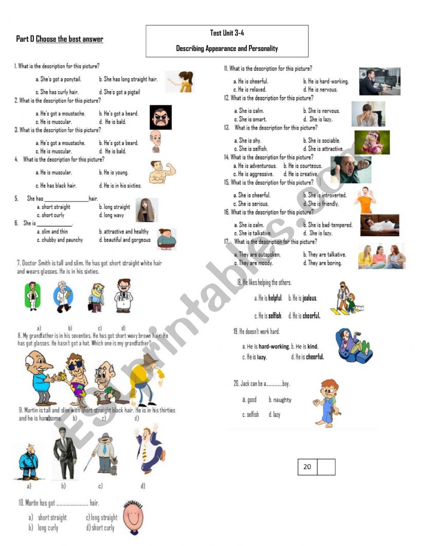 Describing Appearance and Personality2