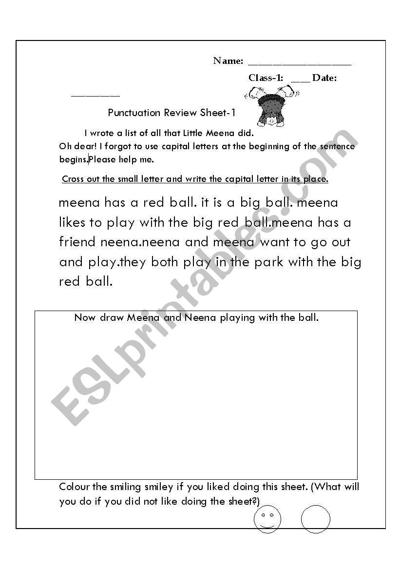 punctuation worksheet