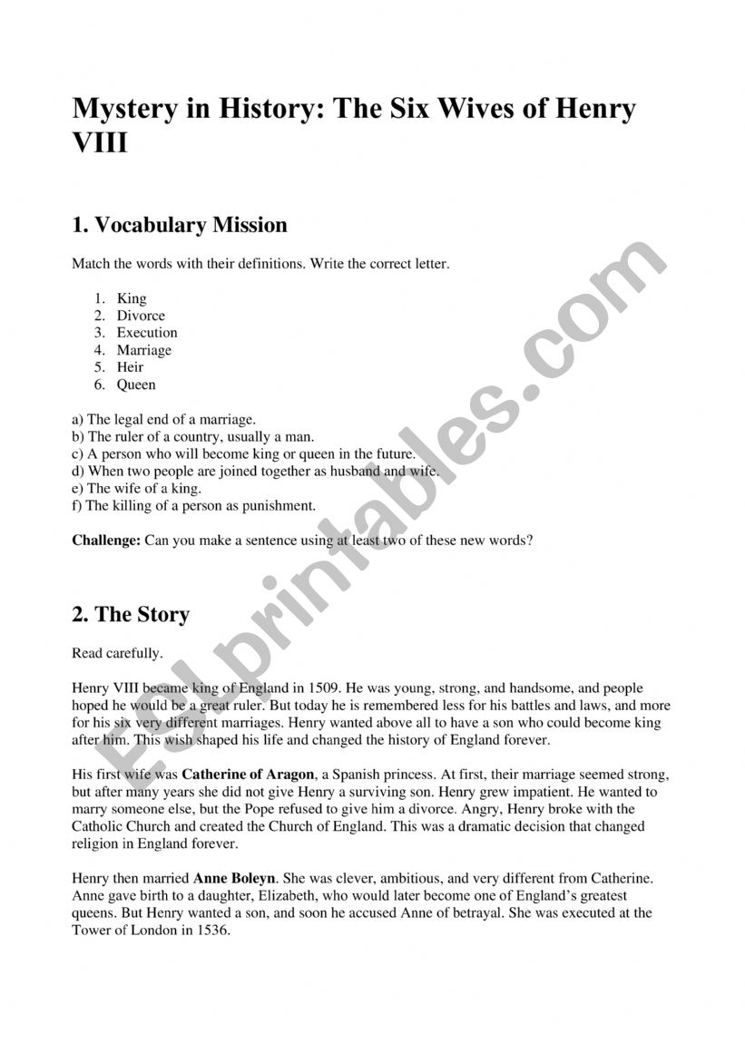 Mistery in History: Henry VIII