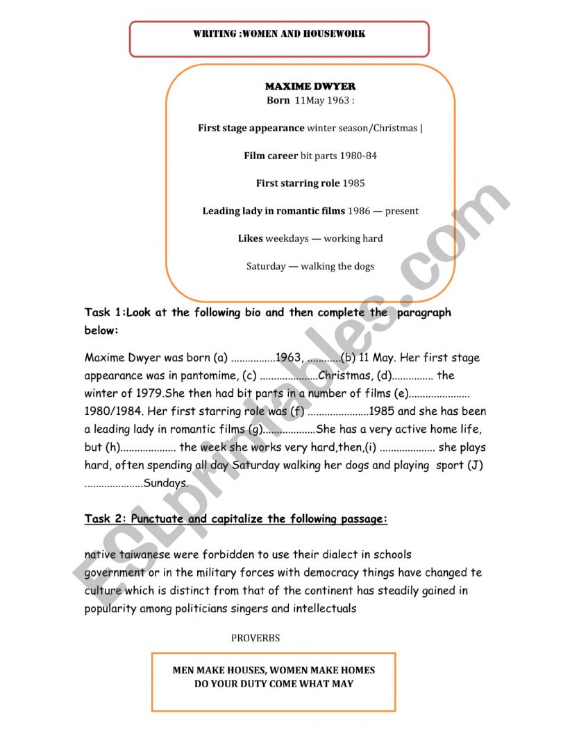 writing biography :MAXIME DWYER 