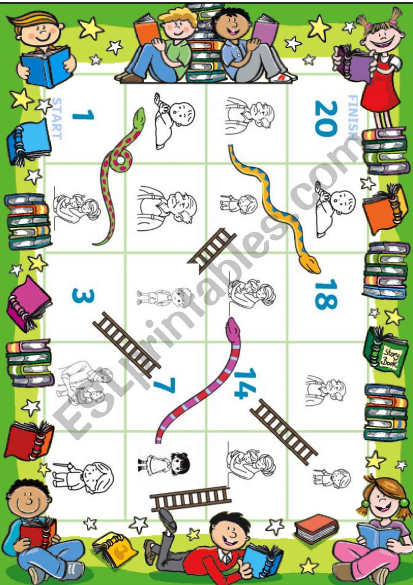 Snakes and ladders worksheet
